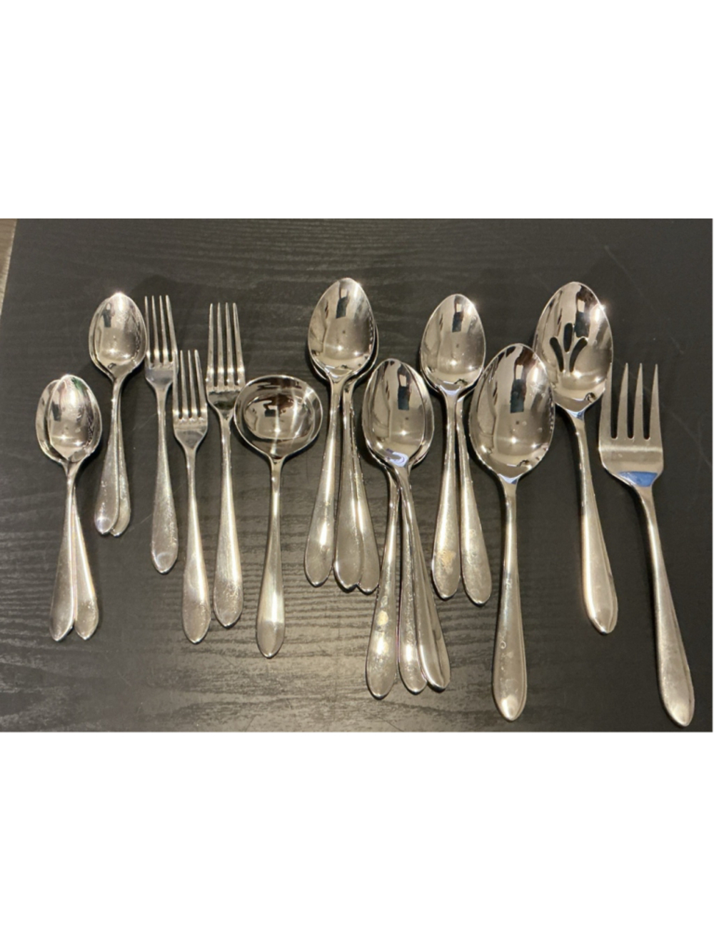 Lot Of 19 Ginkgo Linden Stainless Mixed Flatware Piece Lot